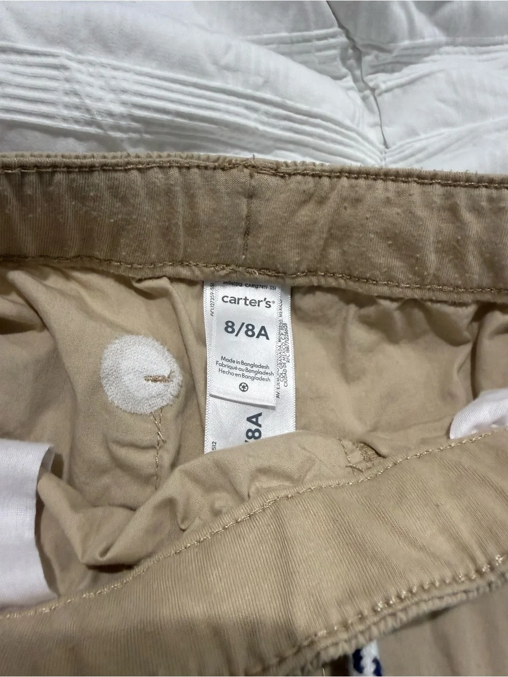 Carter's Tan Elastic-Waist Joggers for Kids